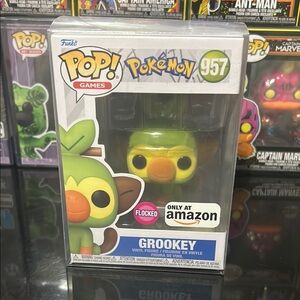 Funko Pop! Games Pokémon Grookey Flocked Figure